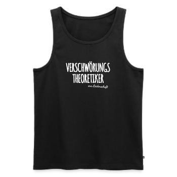 Verschwörungstheoretiker - Männer Premium Bio Tank Top - Schwarz - Vorne - AI Model Male 178 light (178cm)