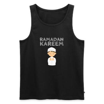 Ramadan Kareem Prayer Kid - Men's Premium Organic Tank Top - black - Front - Michal (187cm)