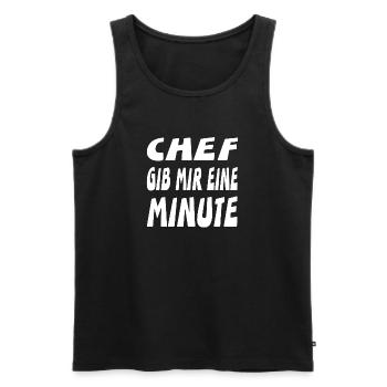 Chef - Männer Premium Bio Tank Top - Schwarz - Vorne - Michal (187cm)