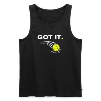 Got it lustiges Pickleball Spieler - Männer Premium Bio Tank Top - Schwarz - Vorne - Michal (187cm)