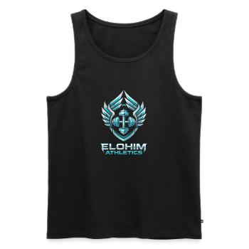 Elohim Hebrew Israelite - Männer Premium Bio Tank Top - Schwarz - Vorne - AI Model Male 178 light (178cm)
