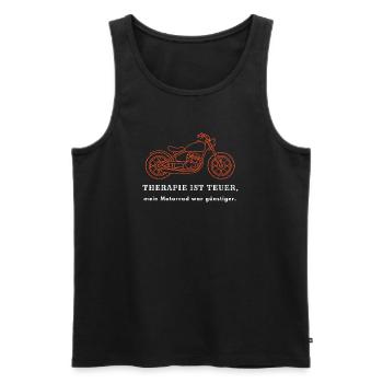 Therapie ist teuer mein Motorrad war günstiger - B - Männer Premium Bio Tank Top - Schwarz - Vorne - Michal (187cm)