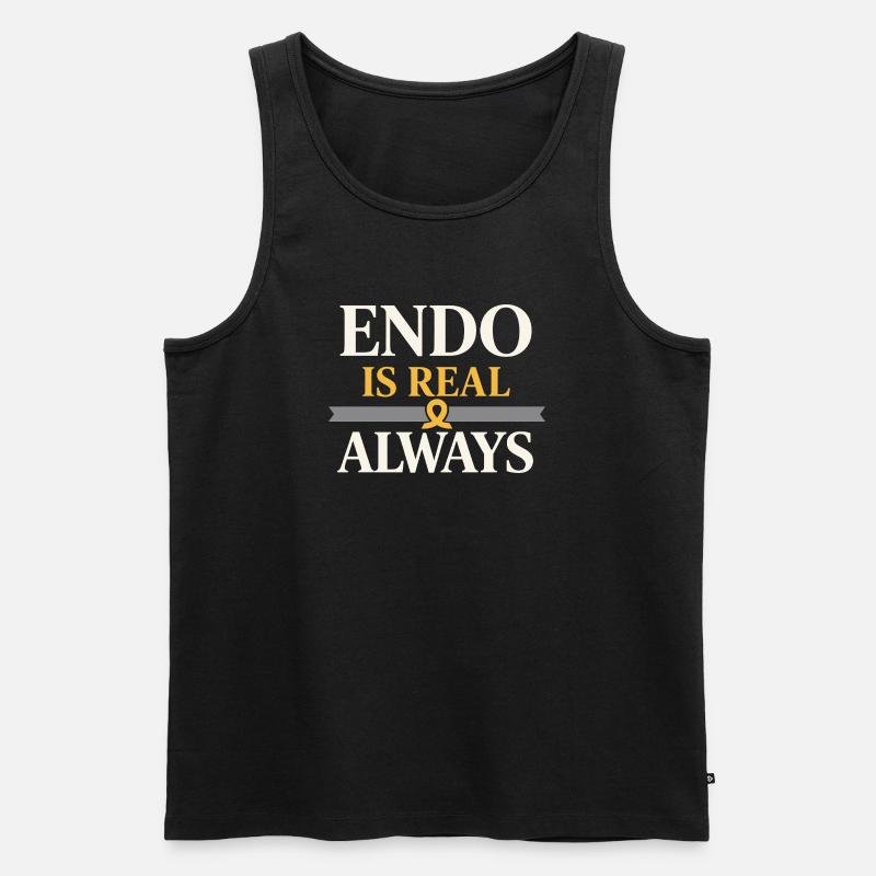 Endometriose-bewusstsein Endo Warrior - Männer Premium Bio Tank Top - Schwarz