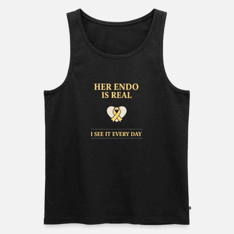 Endometriose-bewusstsein Endo Warrior - Männer Premium Bio Tank Top - Schwarz