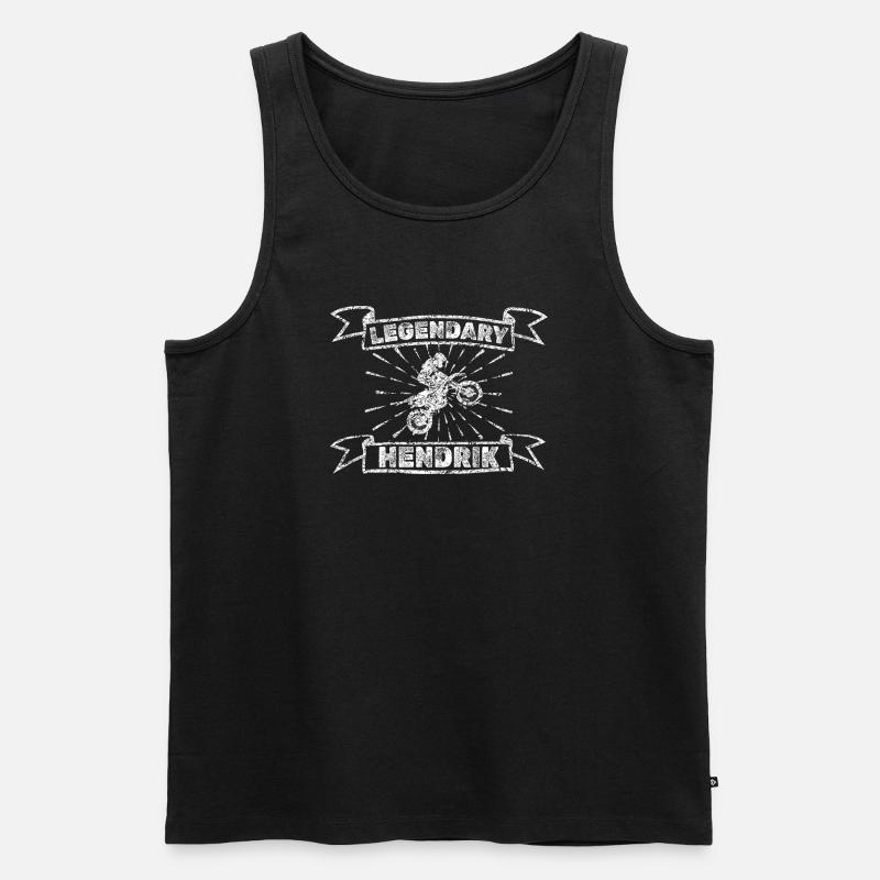 Hendrik als Biker - Männer Premium Bio Tank Top - Schwarz