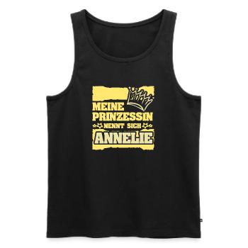 Spruch Annelie - Männer Premium Bio Tank Top - Schwarz - Vorne - AI Model Male 178 light (178cm)