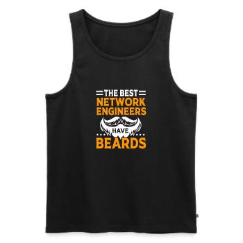 Netzwerk Informatiker Programmierer Admin - Männer Premium Bio Tank Top - Schwarz - Vorne - Michal (187cm)