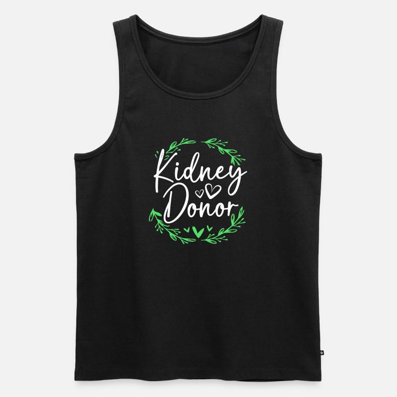 Organspende Transplantation Nierenspender - Männer Premium Bio Tank Top - Schwarz