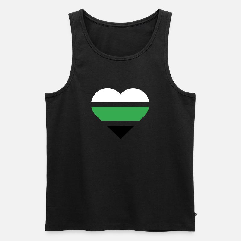 Pride Flag Heart · Neutrois - Männer Premium Bio Tank Top - Schwarz