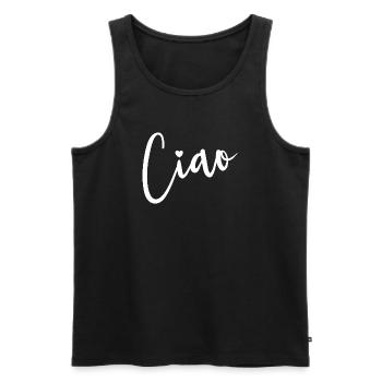 Ciao Italienisch Hallo Auf Wiedersehen Besuch Ital - Männer Premium Bio Tank Top - Schwarz - Vorne - Michal (187cm)