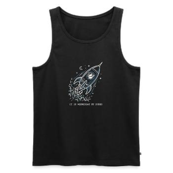 It Is Wednesday My Dudes Space Frog Astronaut Meme - Männer Premium Bio Tank Top - Schwarz - Vorne - AI Model Male 178 light (178cm)