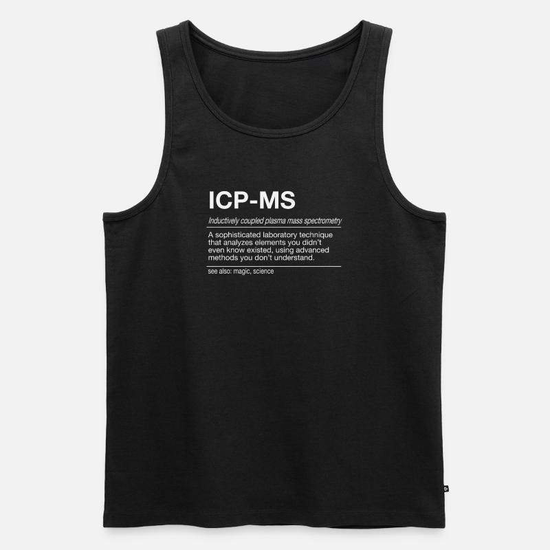 ICP-MS Massenspektrometrie Plasma Analytik - Männer Premium Bio Tank Top - Schwarz