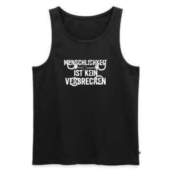 Rechte für alle Spruch politisches Motiv - Männer Premium Bio Tank Top - Schwarz - Vorne - Michal (187cm)