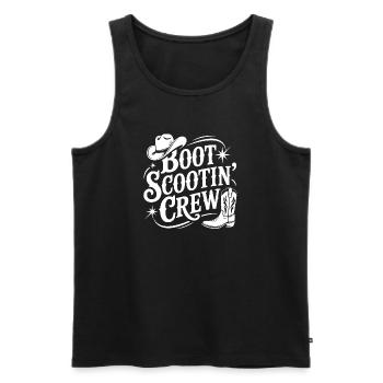 Country Line Dance - Men's Premium Organic Tank Top - black - Front - AI Model Male 178 light (178cm)