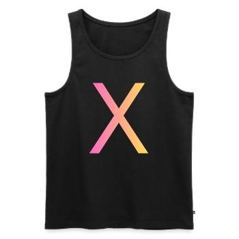 x - Men's Premium Organic Tank Top - black - Front - Michal (187cm)