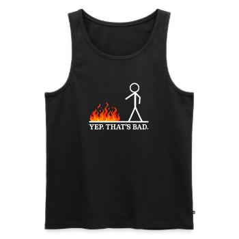 Yep That's Bad Stick Figure Humor Jokes Sarcastic - Männer Premium Bio Tank Top - Schwarz - Vorne - AI Model Male 178 light (178cm)