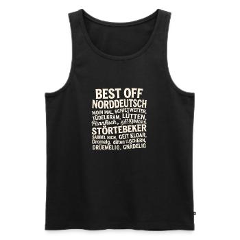  Best Off Norddeutsch Moin Mal Schietwetter Lütten - Männer Premium Bio Tank Top - Schwarz - Vorne - Michal (187cm)