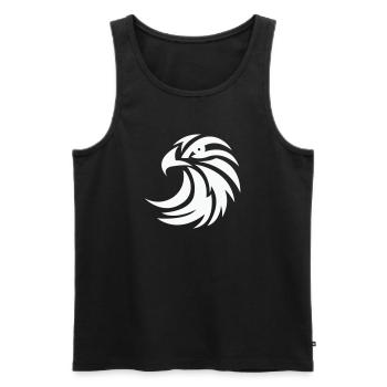 Eagle Silhouette - Men's Premium Organic Tank Top - black - Front - Michal (187cm)