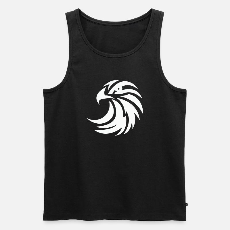 Örn silhuett - Ekologisk premium tanktopp herr - svart