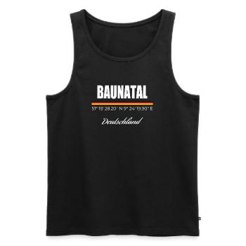 Baunatal - Männer Premium Bio Tank Top - Schwarz - Vorne - Michal (187cm)