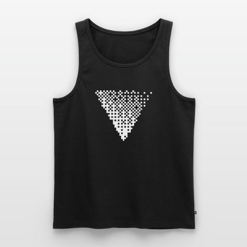 Triangular Halftone Pixel Grid Men's Premium Organic Tank Top