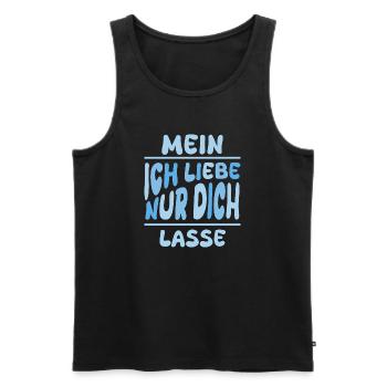 Mein Liebe Nur Dich Name Lasse - Männer Premium Bio Tank Top - Schwarz - Vorne - Michal (187cm)