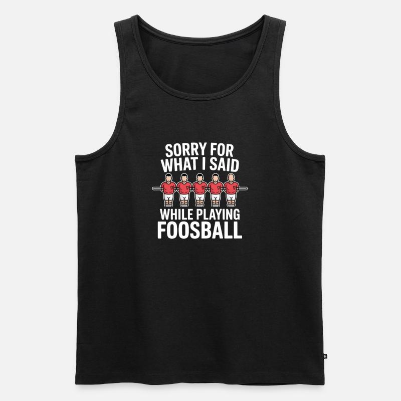 Tischfußball Evolution Lustiges Kickern Foosball - Männer Premium Bio Tank Top - Schwarz