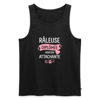 Râleuse Diplômée Mention Attachante - Débardeur bio Premium Homme - noir - Devant - Michal (187cm)