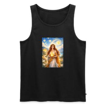 Hestia Starry Night - Men's Premium Organic Tank Top - black - Front - AI Model Male 178 light (178cm)