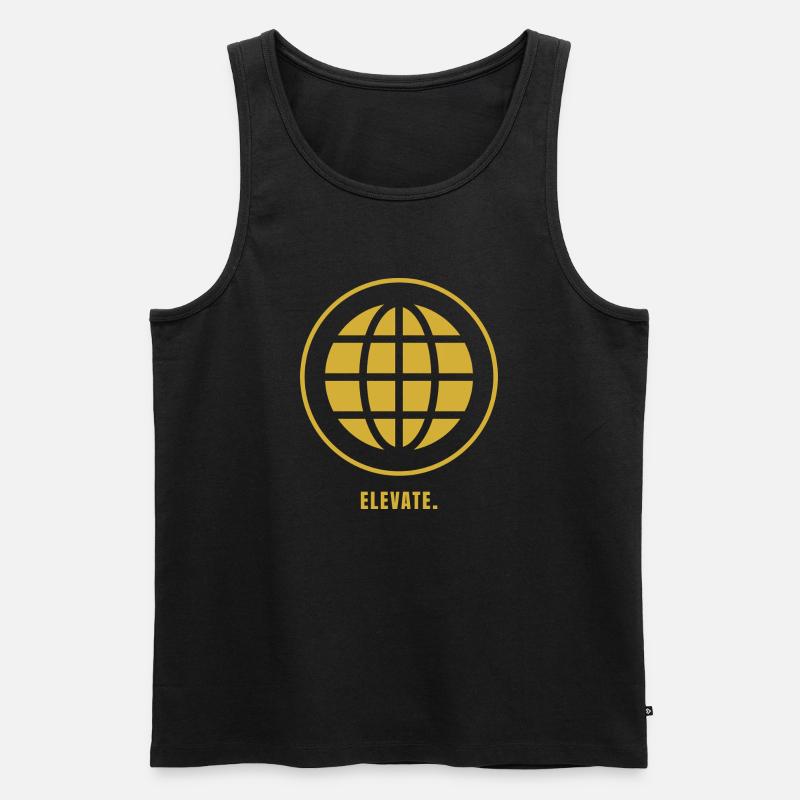 ELEVATE. Success Edition | Gold Mindset Design - Männer Premium Bio Tank Top - Schwarz