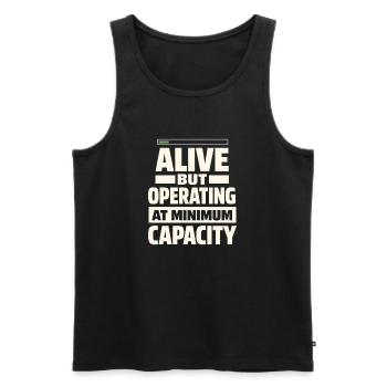 Ausgebrannter Millennial, Müder Erwachsener, - Männer Premium Bio Tank Top - Schwarz - Vorne - AI Model Male 178 light (178cm)