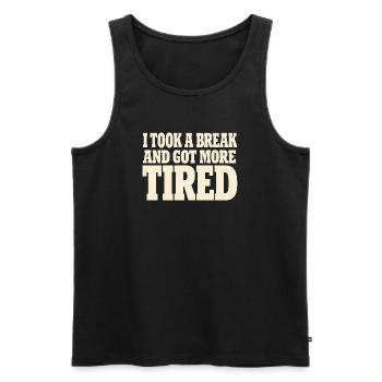 Ausgebrannter Millennial, Müder Erwachsener, - Männer Premium Bio Tank Top - Schwarz - Vorne - AI Model Male 178 light (178cm)