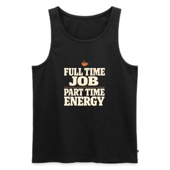 Ausgebrannter Millennial, Müder Erwachsener, - Männer Premium Bio Tank Top - Schwarz - Vorne - AI Model Male 178 light (178cm)