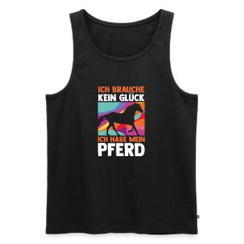 Reiten Pferdeliebhaber Reiterhof Pferde - Männer Premium Bio Tank Top - Schwarz - Vorne - AI Model Male 178 light (178cm)