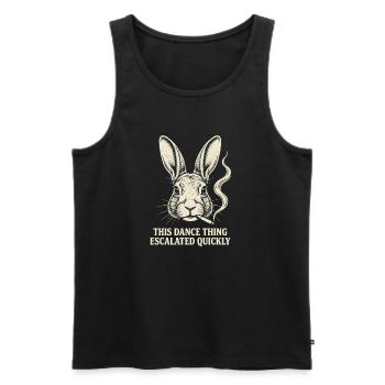 This Dance Thing Escalated Quickly Funny Dancer - Men's Premium Organic Tank Top - black - Front - AI Model Male 178 light (178cm)