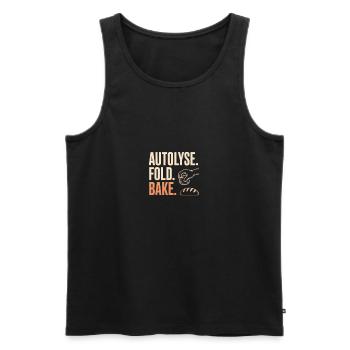Autolyse Fold Backe Bread Kunst - Männer Premium Bio Tank Top - Schwarz - Vorne - AI Model Male 178 light (178cm)