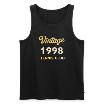 Vintage 1998 Tennis Club Retro Geburtstag Geschenk - Männer Premium Bio Tank Top - Schwarz - Vorne - Michal (187cm)
