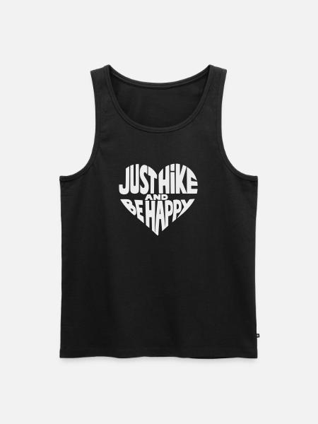 Juste randonner et être heureux design - Débardeur bio Premium Homme - noir