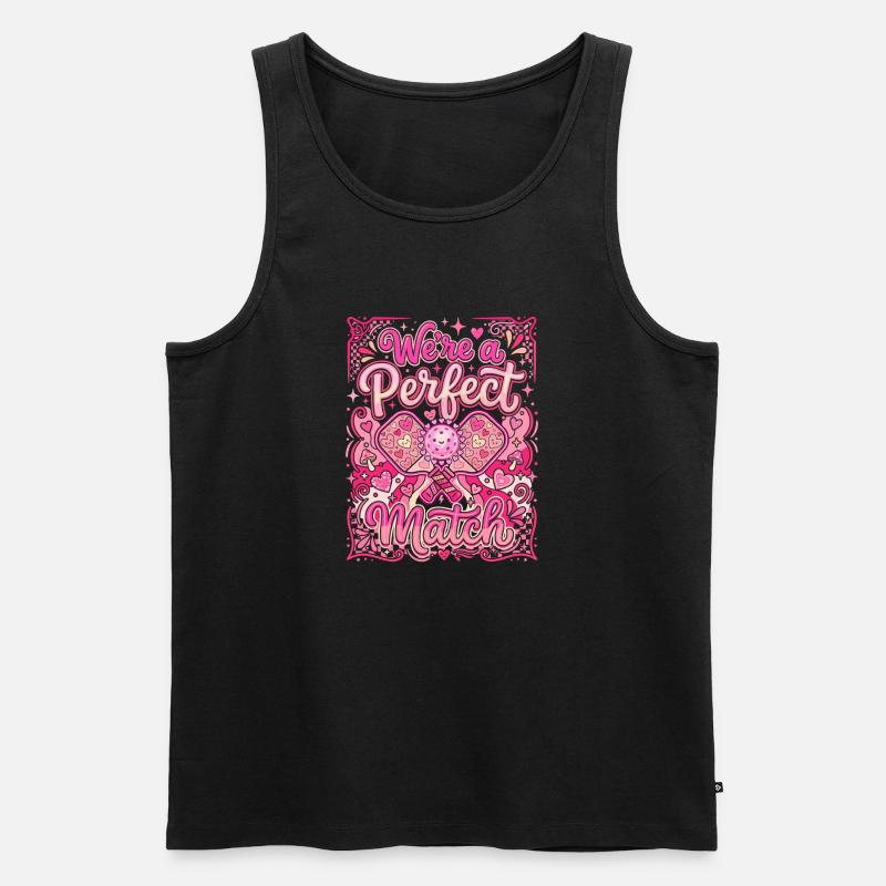 Perfektes Match Herzglanz - Männer Premium Bio Tank Top - Schwarz