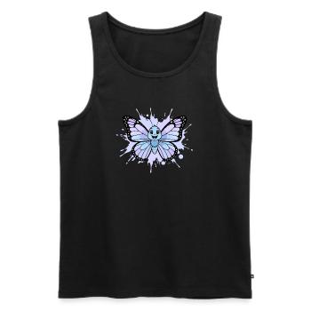 Blue Butterfly Splash Art - Men's Premium Organic Tank Top - black - Front - AI Model Male 178 light (178cm)