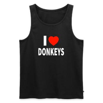 Esel - Männer Premium Bio Tank Top - Schwarz - Vorne - Michal (187cm)