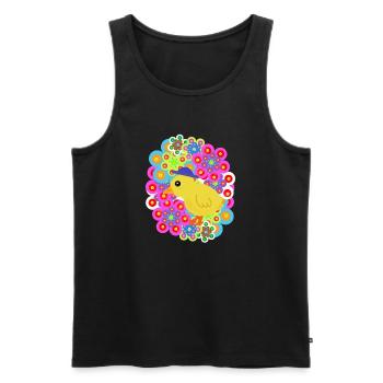 Frühling Retro Küken Huhn Kinder Ostern - Männer Premium Bio Tank Top - Schwarz - Vorne - Michal (187cm)