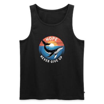 Hope/ Timmy der Wal in der Ostsee - Männer Premium Bio Tank Top - Schwarz - Vorne - AI Model Male 178 light (178cm)