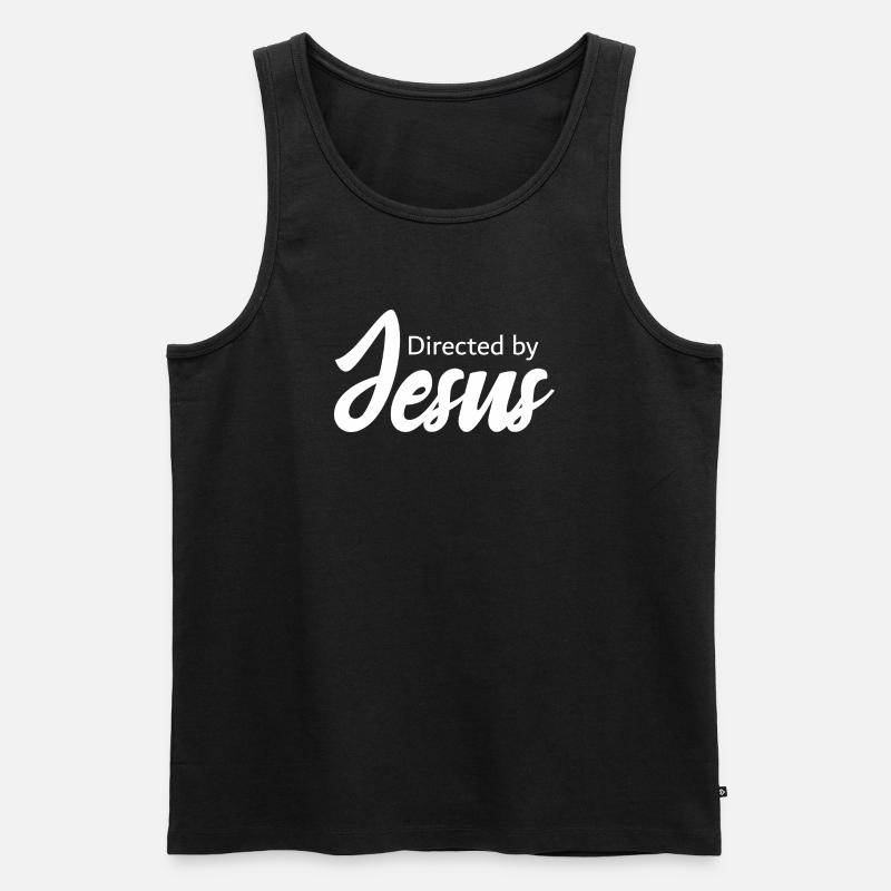 Regie_Jesus Statement  - Männer Premium Bio Tank Top - Schwarz