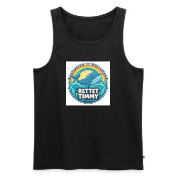Rettet Timmy – Sauver notre baleine - Débardeur bio Premium Homme - noir - Devant - Michal (187cm)