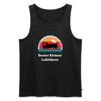 Bester Kleiner Lokführer - Männer Premium Bio Tank Top - Schwarz - Vorne - Michal (187cm)
