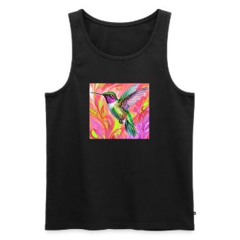 colibri - Débardeur bio Premium Homme - noir - Devant - Michal (187cm)
