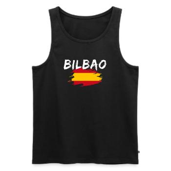 Bilbao Spanien - Männer Premium Bio Tank Top - Schwarz - Vorne - AI Model Male 178 light (178cm)