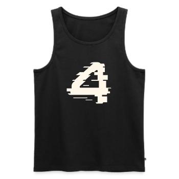 4 - Débardeur bio Premium Homme - noir - Devant - AI Model Male 178 light (178cm)