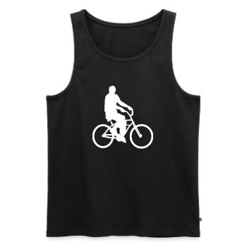 Bicycle - Men's Premium Organic Tank Top - black - Front - AI Model Male 178 light (178cm)